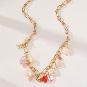 Bohemian seashell summer necklace M450